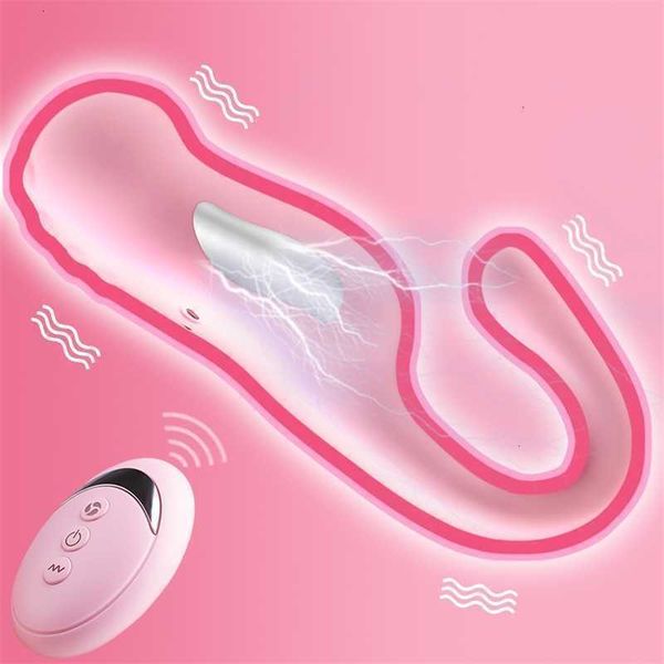 Sexspielzeug Massagegerät Elektroschock Vibrator Klitoris Stimulator G-Punkt für Frau 7 Geschwindigkeiten Orgasmus Fernbedienung Sprungei