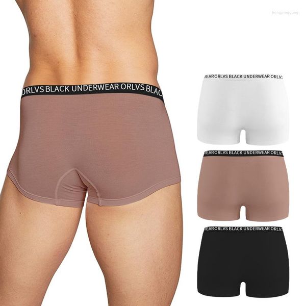 Unterhosen 3 Farbe Unterwäsche Boxer Männer Sexy Männer Shorts Boxer Mann Modal Weiche Atmungsaktive Feste Männliche Höschen U Konvex