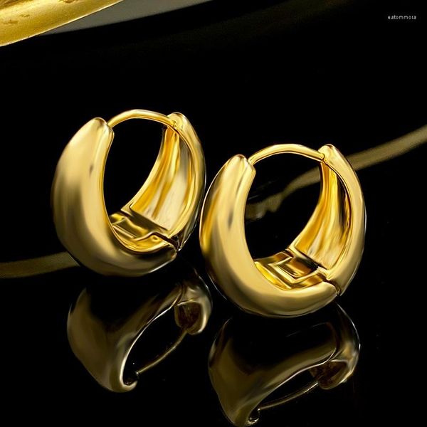 Çember küpeler kshmir klasik bakır altın kaplama pürüzsüz geometrik kadınlar için vintage ışık lüks günlük takılar hediyeler