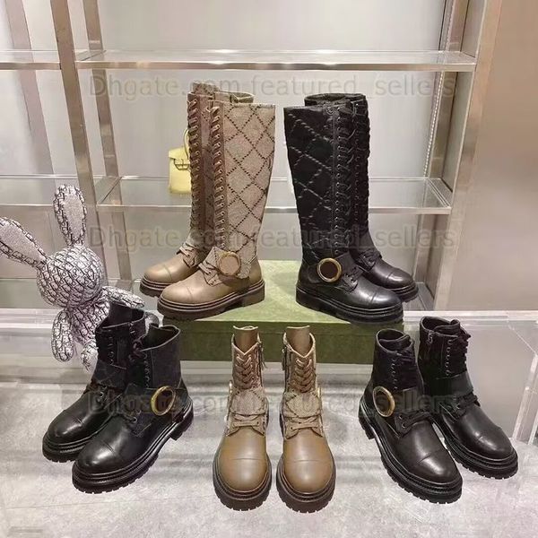 Botas martin originais na altura do joelho, bota de couro alta, plataforma, jacquard, deserto, bota de tornozelo, zíper, botas de neve, bota com cadarço, sapatos oxford, bota de borracha feminina com caixa