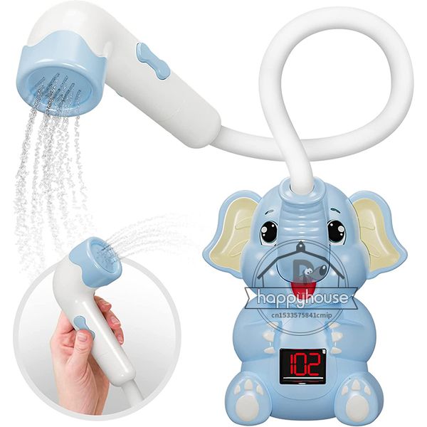 Brinquedos de banho Brinquedos de banho para bebês Chuveiro de banho com chuveiro Termômetro Elefante elétrico Spray de água Brinquedos de água para crianças Tathtub Brinquedos para crianças 230919