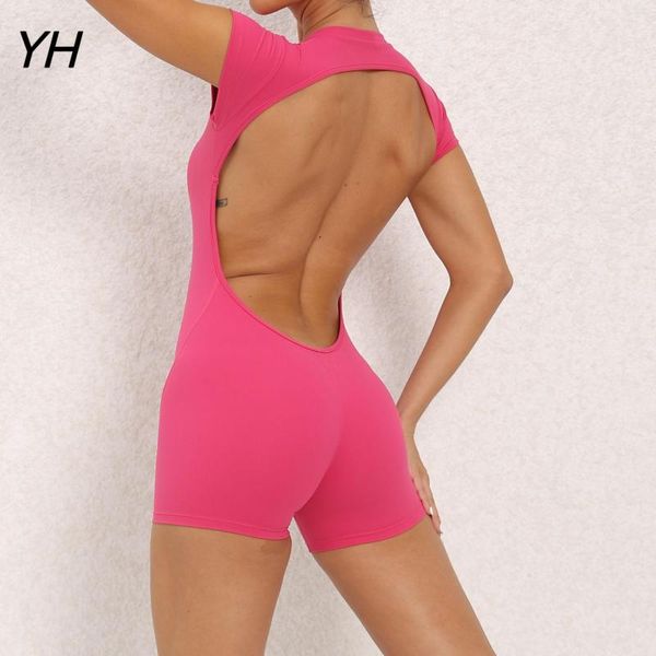 Conjuntos ativos de ginástica macacão roupas de fitness mulheres lycra yoga macacão esportivo mulher esporte conjunto roupas esportivas treino das mulheres rosa vermelho