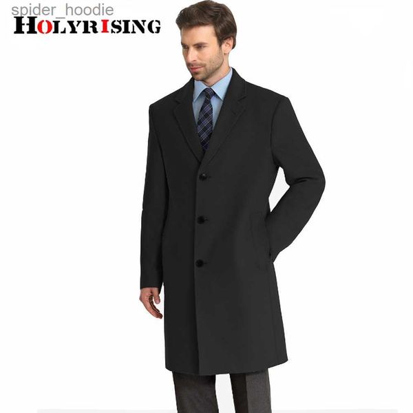 Мужская смесь шерсти S-9XL мужское шерстяное пальто 50% шерсти Длинное красивое шерстяное пальто длиной до колена тонкое шерстяное пальто Шерстяное пальто в британском стиле 19217 L230919
