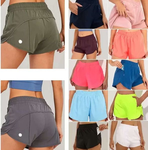 LU-0160 Completi da yoga da donna di marca Pantaloncini a vita alta Pantaloni corti da esercizio Abbigliamento fitness Ragazze che corrono Abbigliamento sportivo elastico per adultiDS