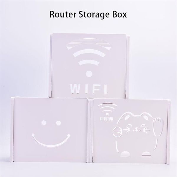 Haken Schienen Wireless Wifi Router Aufbewahrungsbox Panel Regal Wandbehang Plug Board Halterung Kabel Organizer Home Decor 3 Größen257B