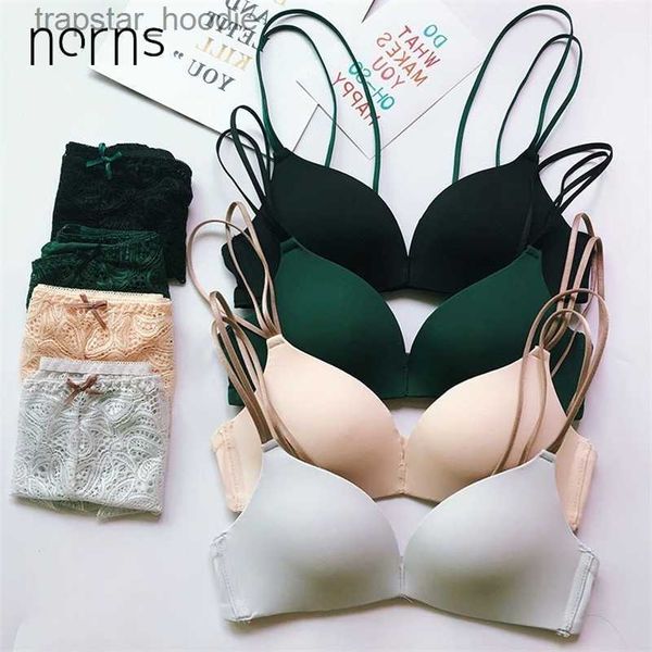 Sutiãs conjuntos Norns moda suave roupa interior conjunto renda calcinha roupa interior mulheres sexy lingerie conjunto renda bralette conjunto beleza cruz de volta lj201211 l230919