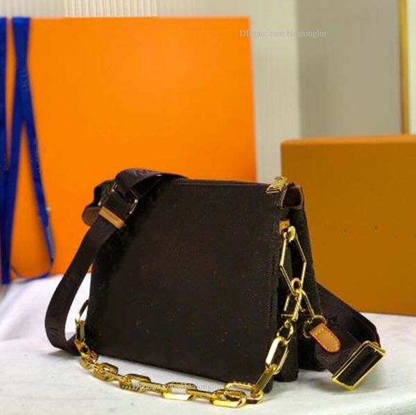 Designerin Frau Bag Wallet Women Handtasche Umhängetaschen mit Kettenblumen Buchstaben Seriencode