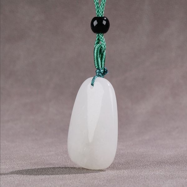 Markenhalskette aus natürlicher weißer Jade, personalisierte Anhänger für Frauen, zierliche Halsketten, Halskette für immer Liebe, schlichter Schmuck, Brautjungfernschmuck, kostbare Juwelen