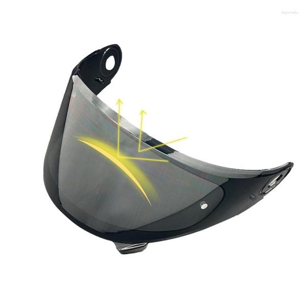Lente de viseira de capacetes de motocicleta à prova d'água proteção UV de alta clareza substituição ocular amigável para