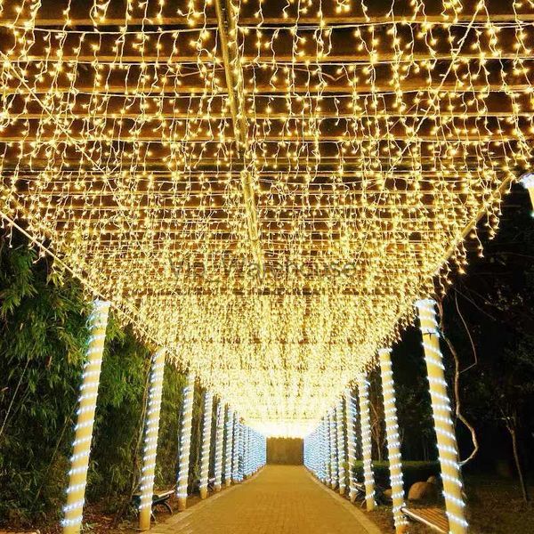 LED-Ketten, Party, EU/US, Weihnachten, LED-Eiszapfen-Vorhang, Lichterkette, Dekorationen für Zuhause, Party, Girlande, Outdoor, Straße, Hausdekoration, Droop 0,6–0,8 m, HKD230919