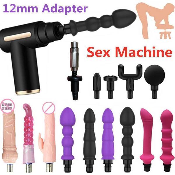 Brinquedo sexual massageador fascial arma de massagem adaptador acessórios da máquina mulher aumentar o prazer vibrador pênis masturbador feminino adulto