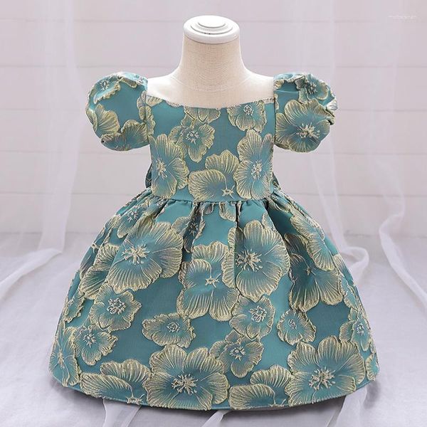 Mädchen Kleider Festzug Vintage Kleinkind 1. Geburtstag Kleid für Baby Kleidung Taufe Druck Prinzessin Mädchen Party Ballkleid 0-2Y