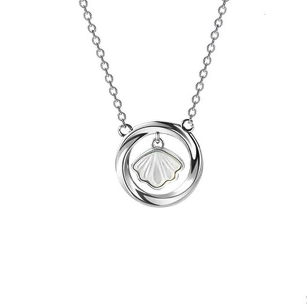Роскошные дизайнерские брендовые ожерелья Mobius Ring One Beizi Ожерелье женские из чистого серебра 925 пробы Белый подвесной светильник Beimu Роскошный и маленький дизайн Sense Collar Chain