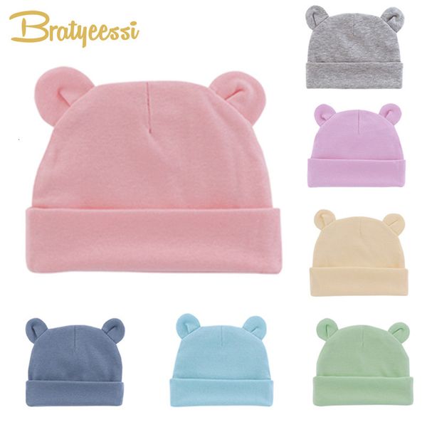 Mützen, Hüte, niedliche Babymütze, geborene Beanie-Baumwolle, weiche elastische Kappe für Mädchen, Jungen, Fotografie-Requisiten, Säuglingsmütze, Zubehör 230919