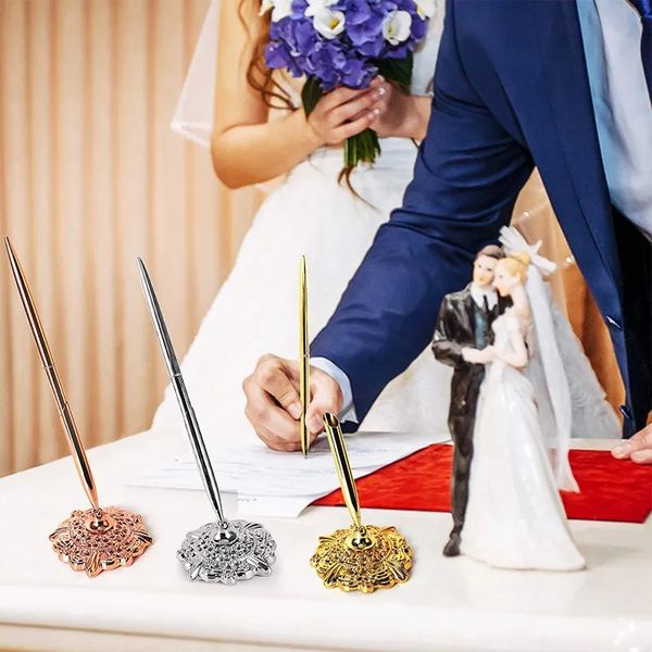 Set di diamanti per la firma degli ospiti del matrimonio per essere regali da damigella d'onore set da penna da sposa