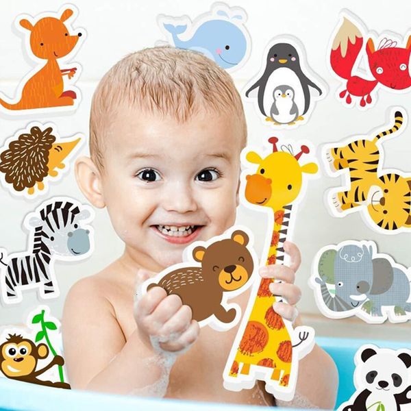 Badespielzeug für Kinder, Badezimmer, Badewanne, weiche EVA-Paste, Früherziehung, DIY-Aufkleber, Puzzles, Spielzeug, ungiftig, Kinderspaß, Schaum, Meerestier, Badeset, Spielzeug 230919