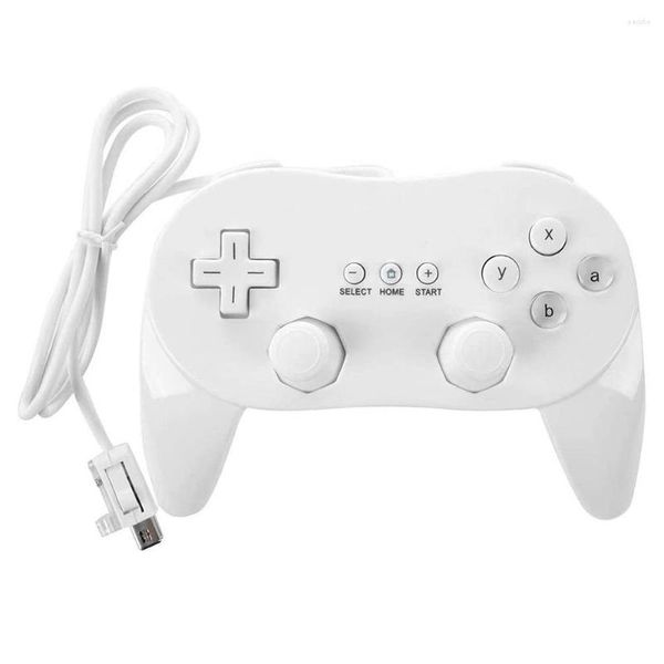 Oyun Denetleyicileri 2-1pcs 8 Düğme Wii Klasik Denetleyici için Yumuşak Kablolu Gamepad Nintends Joypad Uzaktan Kumanda Joystick