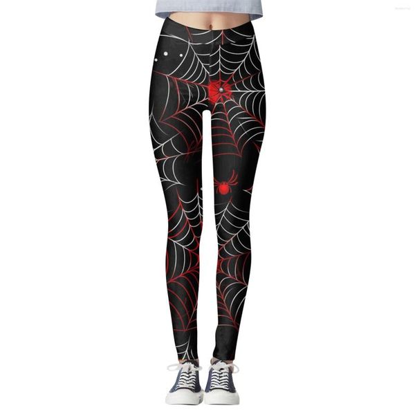 Damen-Leggings, Halloween-Druck, Strumpfhosen, Leggins, Kontrolle, Yoga, Sport, Baumwollhose, marokkanische Frauen, hohe Taille, modisch, lässig