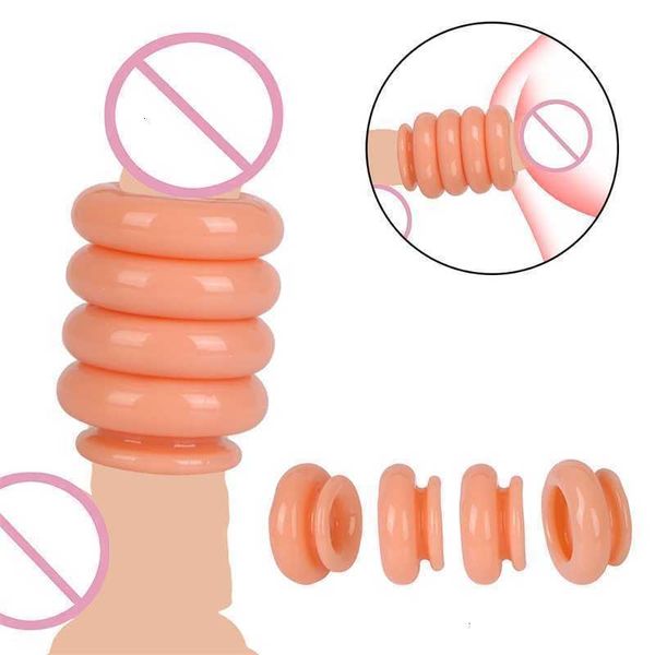 Sex Spielzeug Massagegerät Diy Penisvergrößerung für Männer Penisringe Eichel Hoden Sperre Verzögerung Ejakulation Exerciser Paar Frauen Anal Plug