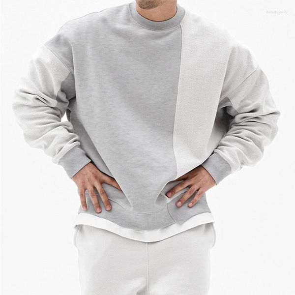 Felpe con cappuccio da uomo 2023 per uomo Felpa con cappuccio autunnale Versione coreana di abbigliamento sportivo ampio collo rotondo di grandi dimensioni