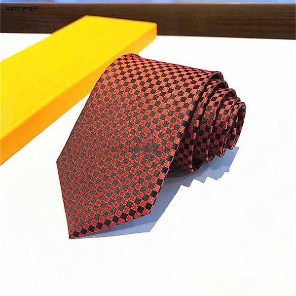 23SS hochwertige Herren-Krawatte, Designer-Krawatten mit Kontrast-Karomuster, modische Krawatte mit Schleife für Männer