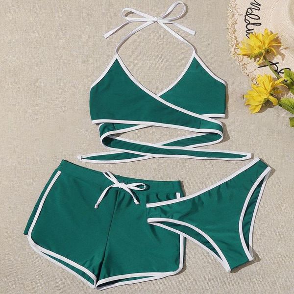 Kadın Mayo Kadın Seksi Tangon Mayolar 3 Parçası Bikini Setleri Kız Beach Bathing Suits Suit 2023