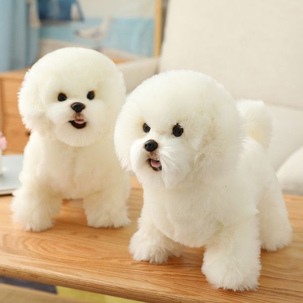 Bonecas de pelúcia 9 tipos simulação de cão bichon frise brinquedo de pelúcia super fofo likelife corgi boneca de pelúcia animal maltês cão filhote de cachorro animais de estimação brinquedos 230919