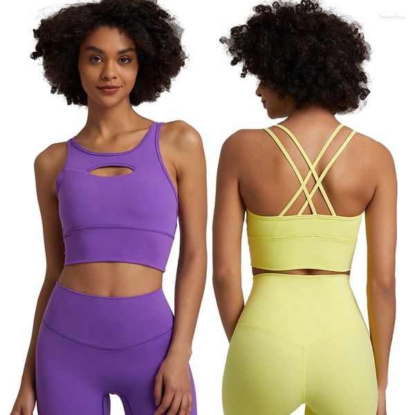 Yoga-Outfit SHINBENE Super Cloud Damen vorne offener Fitness-BH Damen kabelloses Sport-Workout-Crop-Top