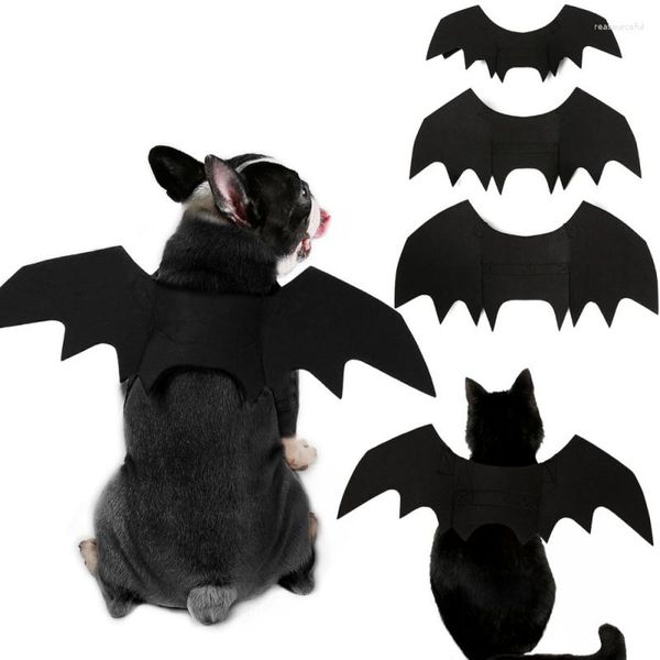 Costumi per gatti Simulato peluche ala di pipistrello Cosplay costume per cuccioli a tema scuro vestiti per gattini animale domestico spaventoso per forniture per feste di Halloween