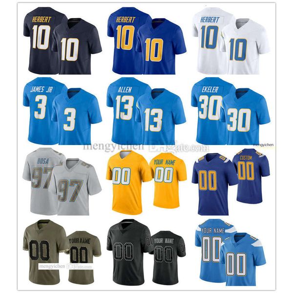 Camisas de futebol masculinas 21 LaDainian Tomlinson 14 Dan Fouts 55 Junior Seau 19 Lance Alworth 80 Kellen Winslow 0 Daiyan Henley 27 J.C.