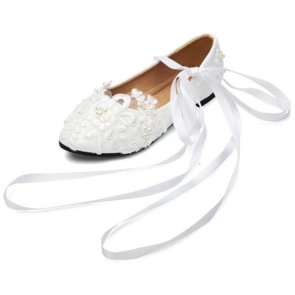 Branco mary jane rendas pérolas sapatos de casamento para noivas com fita tiras sapatos de noiva salto baixo artesanal apliques chiques senhoras perf2801