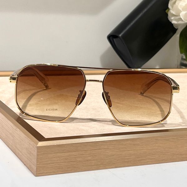 Kühle Sonnenbrille Gold Braun Gradient Männer Designer Sonnenbrillen UV400 Brille mit Kiste