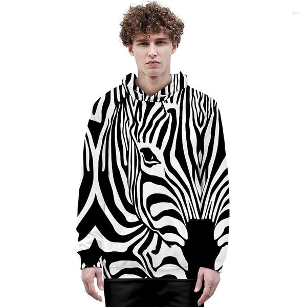 Herren Hoodies Animal Zebra und Pferdekostüm 3d Männer Pullover Frauen Hoodie Tops lässige Langarm Hood Sweatshirts