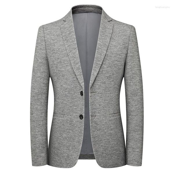 Ternos masculinos outono inverno blazers masculino fino ajuste britânico formal terno jaqueta festa de casamento negócios casual masculino plus size M-4XL