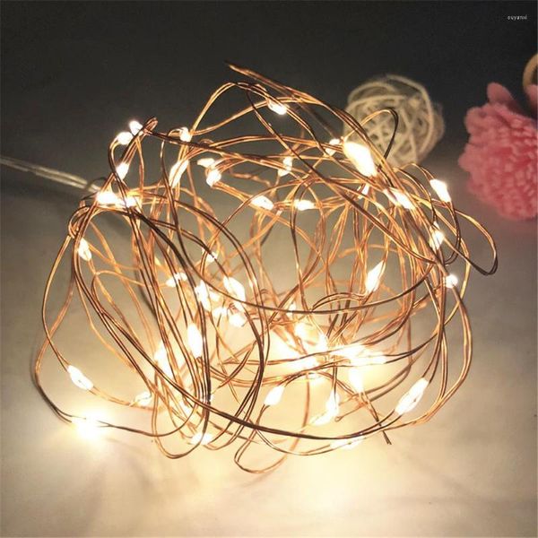 Cordas DC 5V 2M 5M 10M Carregador LED Strip USB Powered Warm White RGB Cobre Fio Fita Férias String Luzes Ao Ar Livre Fada Árvore de Natal