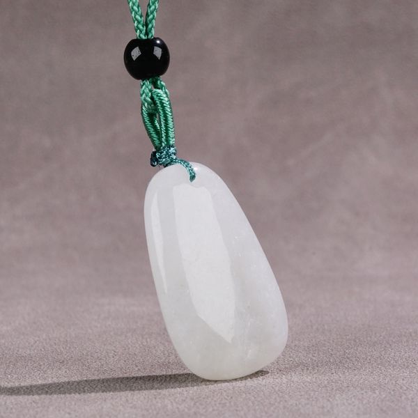 Natürliche weiße Jade-Marken-Halsketten-Anhänger-Schmuck Herren-Halsketten-Anhänger Statement-Trend-Halsketten Modeschmuck Großhandel Designer-Schmuck-Juwelen