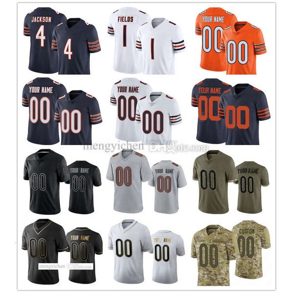 Maglie da calcio uomo 10 Chase Claypool 85 Cole Kmet 1 Justin Fields 4 Eddie Jackson 11 Darnell Mooney 24 Khalil Herbert 2 DJ Moore 9 Jaquan Brisker 49 Tremaine Edmunds