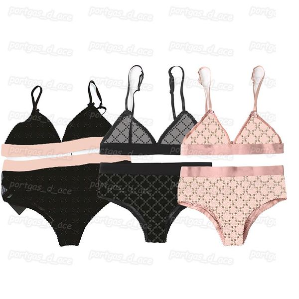 Letras de diamante roupa interior das mulheres tule renda sutiã briefs define sexy verão sem costura lingerie alfabeto bordado sutiãs panties299j