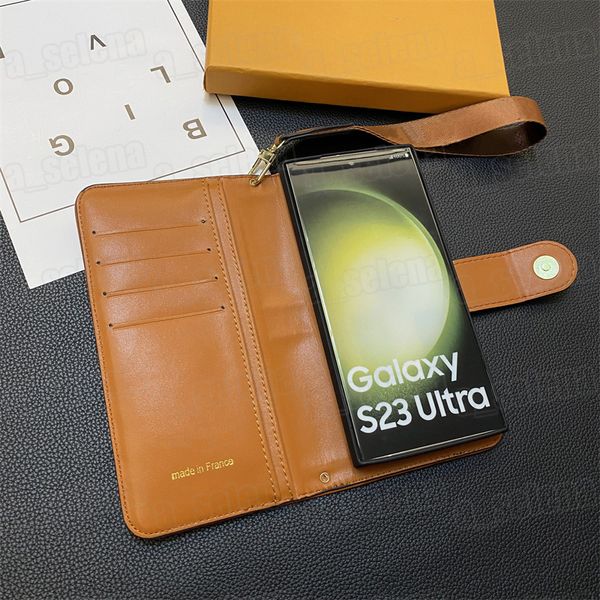Cases Designer PU Leather Wallet Phone Cases For iPhone 15 Pro Max 14 13 12 11 Pro Flip Card Holder Mobile Cover With Wrist strap for Sa