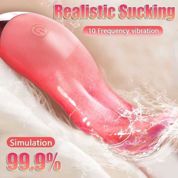 Brinquedo sexual massageador 10 modos língua lambendo vibrador para feminino g ponto estimulador clitoral vibrador mamilo masturbador vibradores feminino