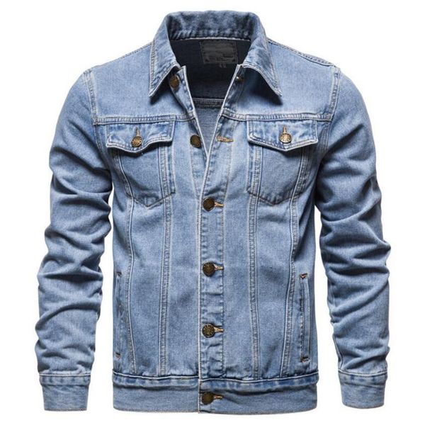 Designer Herren Jeansjacke Mantel Luxus Marke Männer Outwear Herbst Windjacke Blau Casual Bomber Jacken Mantel Mode Jeans Mantel Größe 5XL Herrenbekleidung