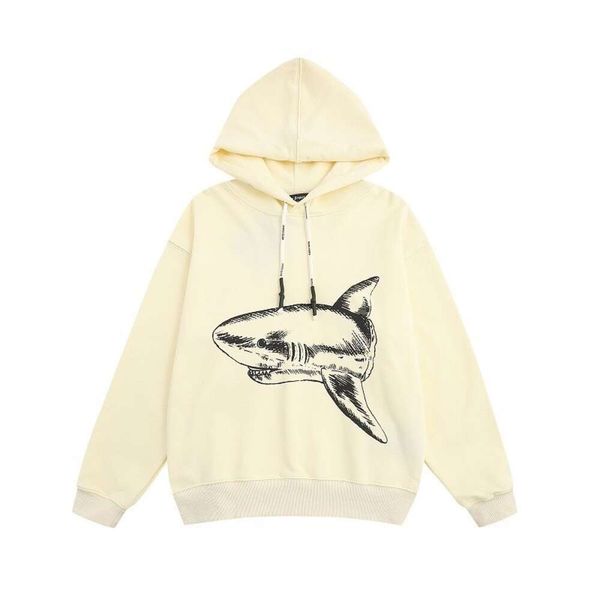 Designer-Modebekleidung, luxuriöse Herren-Sweatshirts, Palms Angels Angel Broken Tail Shark Print Kordelzug-Hoodie und Damen-Hoodieitlb