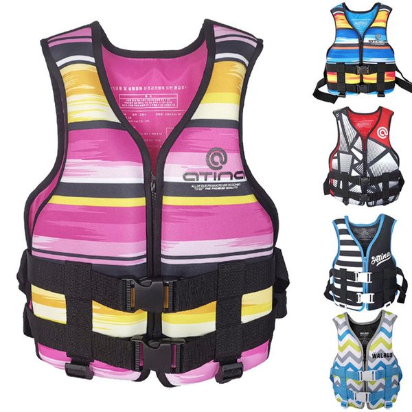 Schwimmweste Boje Kinderschwimmweste Kinderschwimmen Neoprenjacke für Jungen Mädchen Auftrieb Sicherheitsanzug Bootfahren Strand Schwimmen Surfen Ski Drift Wassersport 230919