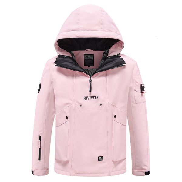 Ternos de esqui ao ar livre esporte homem snowboard casacos com capuz quente mulheres jaqueta de esqui montanha impermeável feminino ski-wear roupas à prova de vento 230919