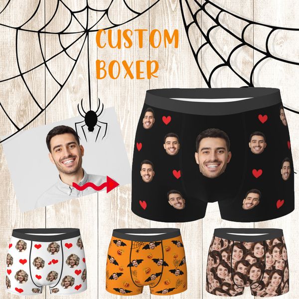 Unterhosen Männer Geschenk benutzerdefinierte Gesicht Boxer Valentinstag Geschenk personalisierte Po Unterwäsche Design Geburtstag Boxershorts für Freund Ehemann 230919