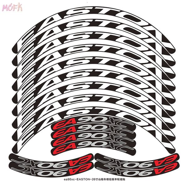Fahrradgruppen EA90XC Radsatzaufkleber Fahrrad 26 / 27,5/29 Zoll Räder Mountainbike Felgenaufkleber Fahrradaufkleber Felgen Reflektierende Aufkleber 230919