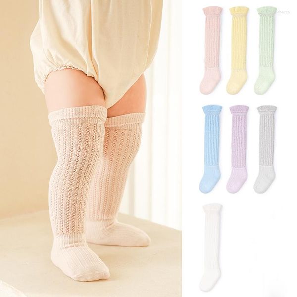 Calzini da uomo Primavera Bambino Cotone Tinta unita Sottile Cartone animato Donna Maglia per bambini Traspirante Assorbente Ragazzo lungo