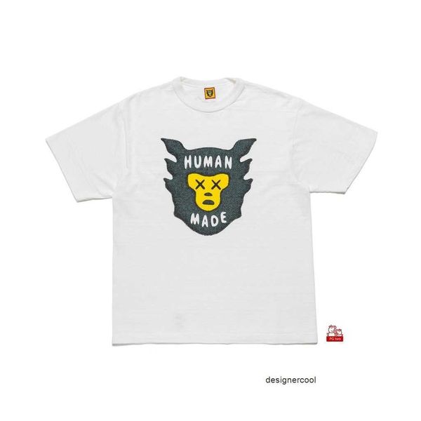 Kurzarm-T-Shirt für Herren und Damen, Baumwolle, Rundhalsausschnitt, HUMAN MADE, Spielpaar mit Namen, Tiger, Eisbär, fliegende Ente, Affenaufdruck