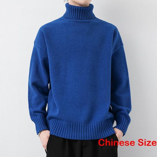 Suéter masculino gola alta gola alta suéter estilo coreano pescoço homem inverno masculino venda manga comprida top 2023 outono