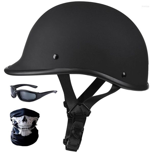 Caschi da moto Casco da motore Scooter retrò Vintage Mezza faccia Biker Moto Crash Moto con occhiali Maschera antivento